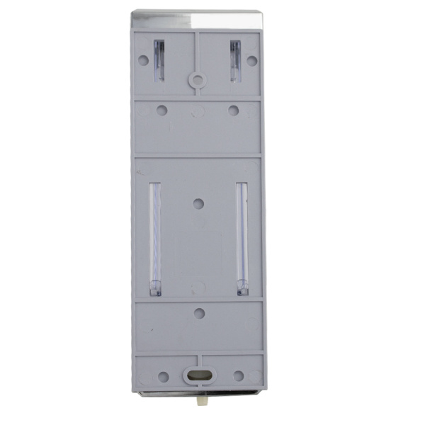 Дозатор жидкого мыла, пластиковый, хромированный, квадратный, 250 мл