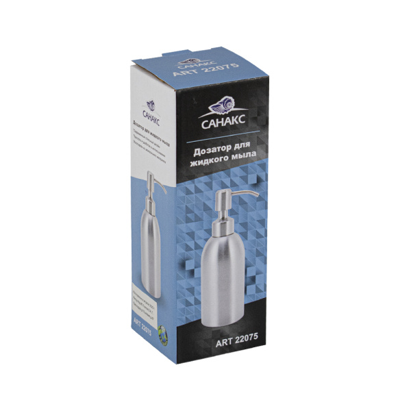 Дозатор для жидкого мыла настольный, 330 мл, конусообразный корпус, из нержавеющей стали SUS 304, цв