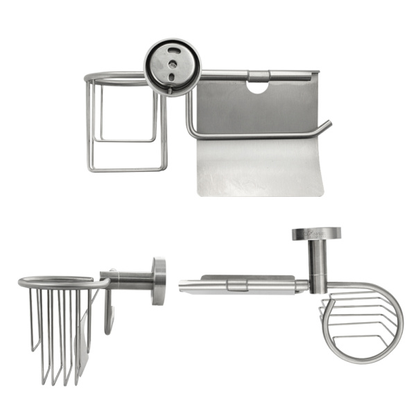 GFmark - Держатель освежителя воздуха и туалетной бумаги с экраном, из нержавеющей стали 80244