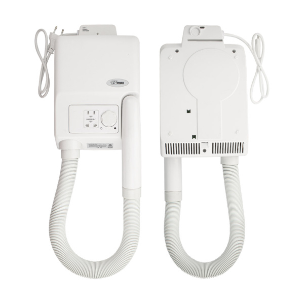 Фен для волос 900 Вт. с гибким шлангом, в ванную комнату с розеткой - GFmark