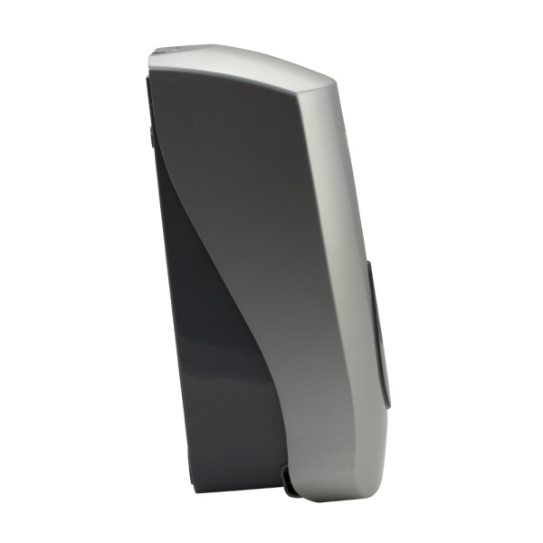 Дозатор жидкого МЫЛА, универсальный, пластиковый, СЕРЫЙ, большой, с глазком - капля, 1000 мл