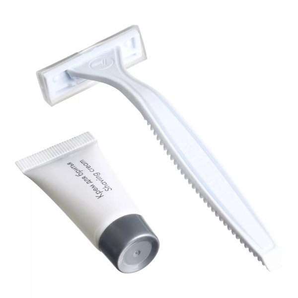  Бритвенный набор, упак. кам. бумага «No Name» зеленый / Shaving set