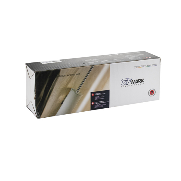 GFmark - Ёрш для унитаза круглый, настенный, АНТИВАНДАЛЬНЫЙ, из нержавеющей стали марки SUS 304 8016