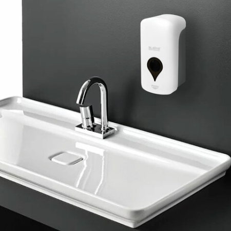  Дозатор для мыла-пены ULTRA LAIMA PROFESSIONAL, НАЛИВНОЙ, 1 л, белый, ABS-пластик, 606832