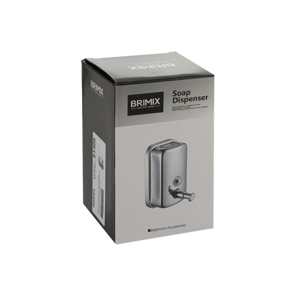 Дозатор для жидкого мыла 800 мл, настенный, с глазком, из нержавеющей стали марки SUS 304, цвет САТИ