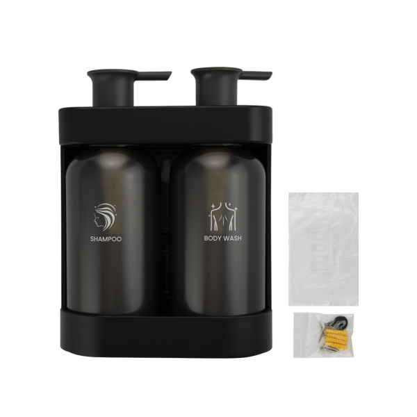 GFmark - Дозатор для жидкого мыла, антивандальный, двойной ( 2 х 380 мл ), из высокопрочного АБС пла