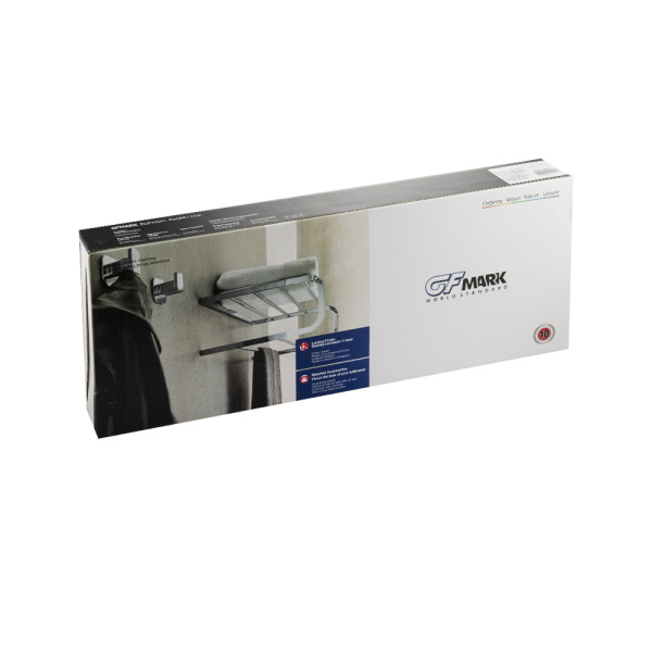 GFmark - Полка для полотенца с опорой, большая, из нержавеющей стали 80142