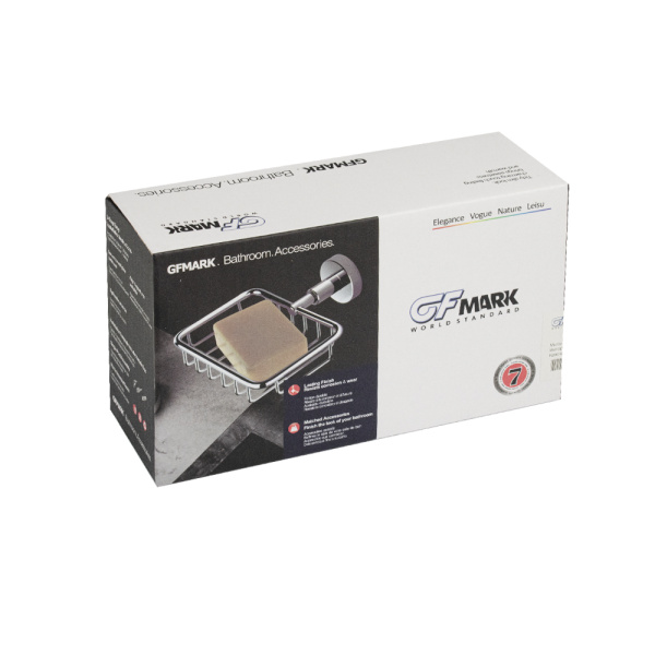 GFmark - Мыльница металлическая на основании, из нержавеющей стали 80007