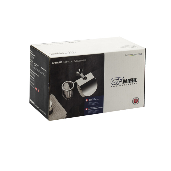 GFmark - Держатель освежителя воздуха и туалетной бумаги с экраном, из нержавеющей стали 80244