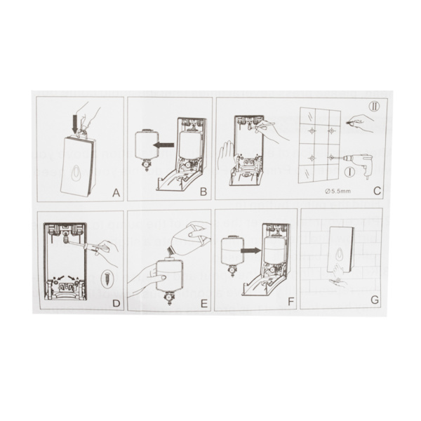 Дозатор жидкого МЫЛА, универсальный, пластиковый, СЕРЫЙ, с глазком - капля, 400 мл