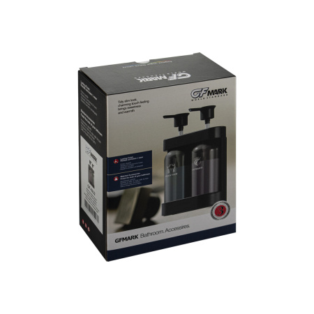 GFmark - Дозатор для жидкого мыла, антивандальный, двойной ( 2 х 380 мл ), из высокопрочного АБС пла