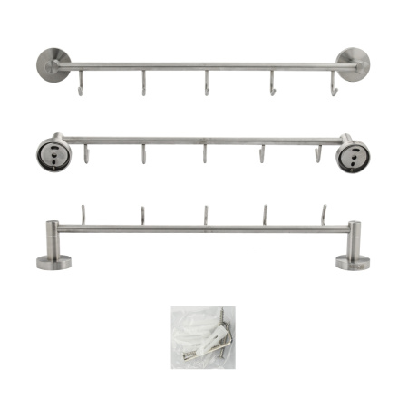 GFmark - Вешалка с пятью крючками прямая, из нержавеющей стали