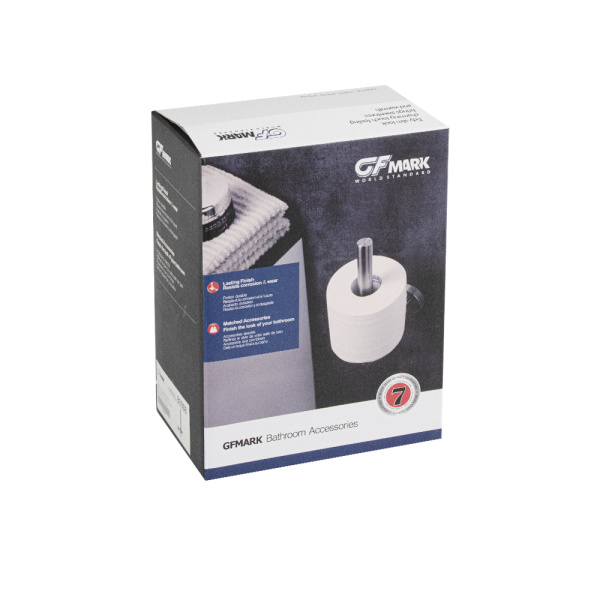 GFmark - Держатель для туалетной бумаги и бумажного полотенца, ВЕРТИКАЛЬНЫЙ, из нержавеющей стали 80