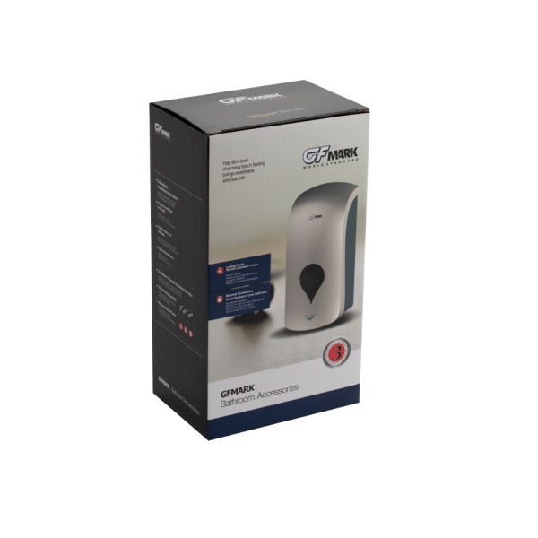 Дозатор жидкого МЫЛА, универсальный, пластиковый, БЕЛЫЙ, с глазком - капля, 400 мл