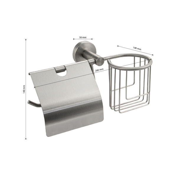 GFmark - Держатель освежителя воздуха и туалетной бумаги с экраном, из нержавеющей стали 80244