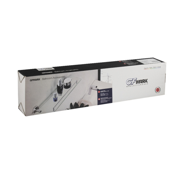 GFmark - Полка стеклянная, из нержавеющей стали 80006