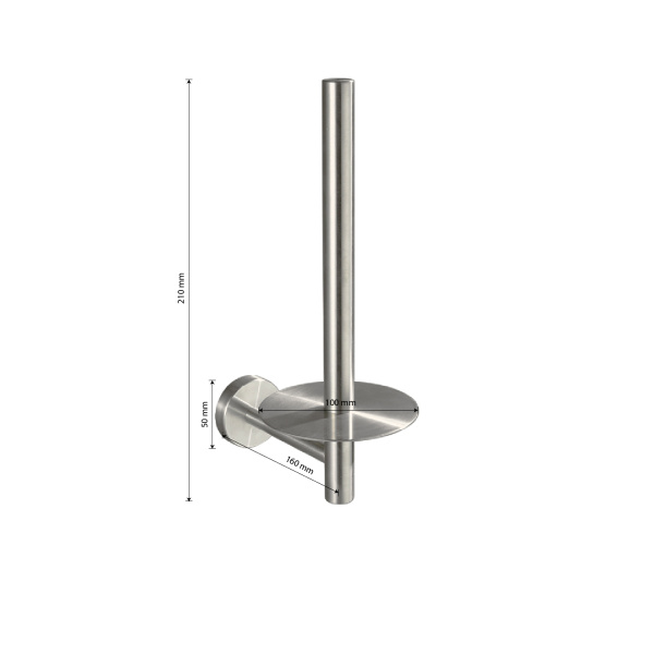GFmark - Держатель для туалетной бумаги и бумажного полотенца, ВЕРТИКАЛЬНЫЙ, из нержавеющей стали 80
